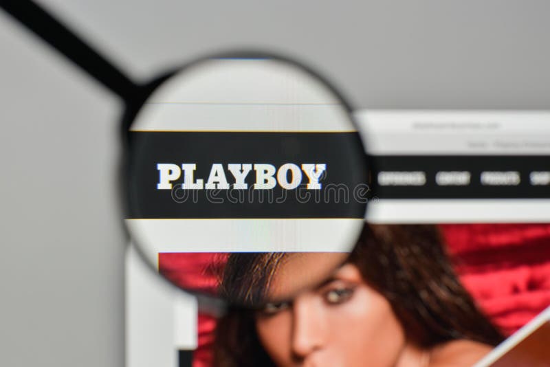 Milan, Italy - November 1, 2017: Playboy logo on the website homepage. Milan, Italy - November 1, 2017: Playboy logo on the website homepage.