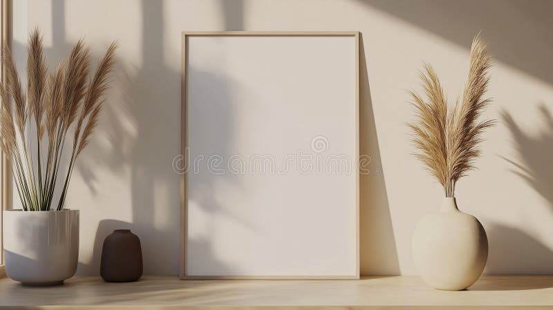 μινιμαλιστική εσωτερική σχεδίαση με poster στοκ φωτογραφία με δικαίωμα ελεύθερης χρήσης