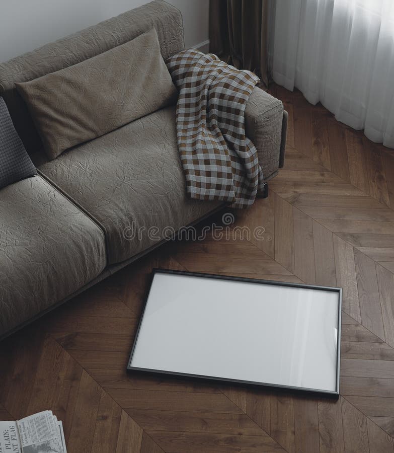 Μινιμαλιστικό εσωτερικό μακελειό με σύγχρονα ουδέτερα χρώματα διανυσματική απεικόνιση