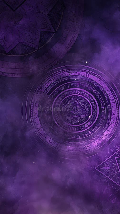 Μοβ κοσμική σχεδίαση Mandala Art απεικόνιση αποθεμάτων