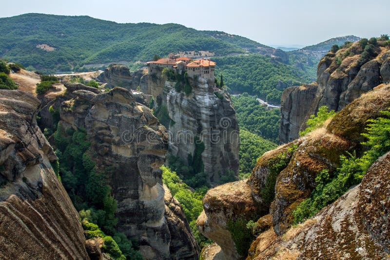 Μοναστήρι Varlaam σε Meteora0 στοκ φωτογραφία Μοναστήρι Varlaam σε Meteora0 στοκ φωτογραφία