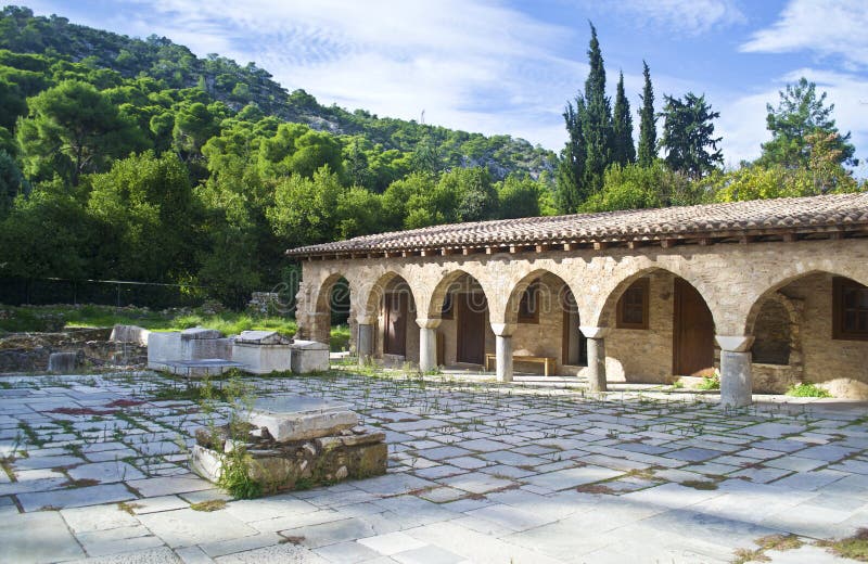 Μοναστήρι Ελλάδα Daphni στοκ εικόνες