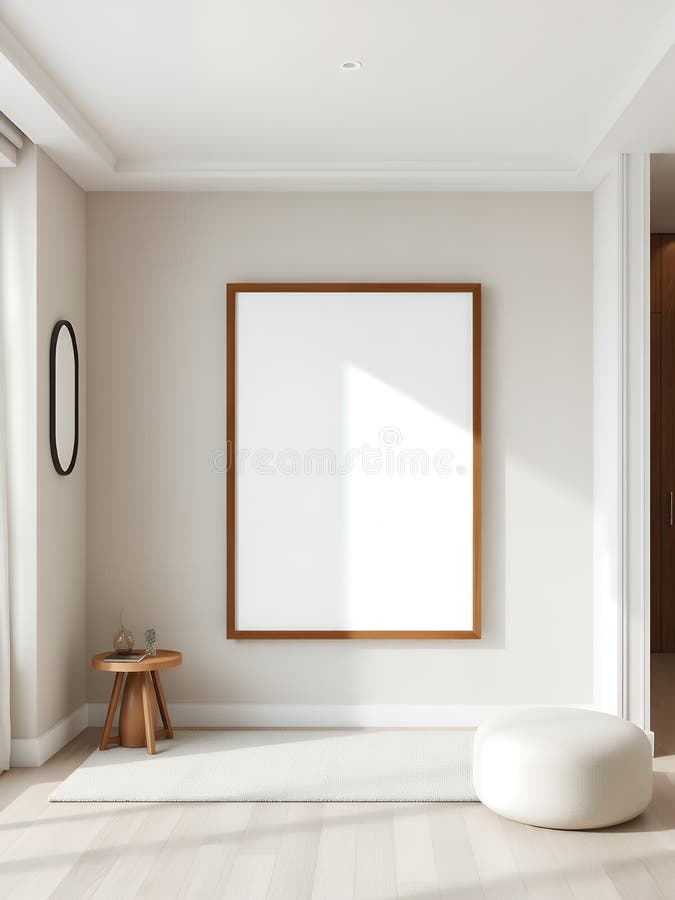 μοντέρνα επιτοίχιο poster με μοντέρνα εσωτερική διακόσμηση στοκ εικόνες