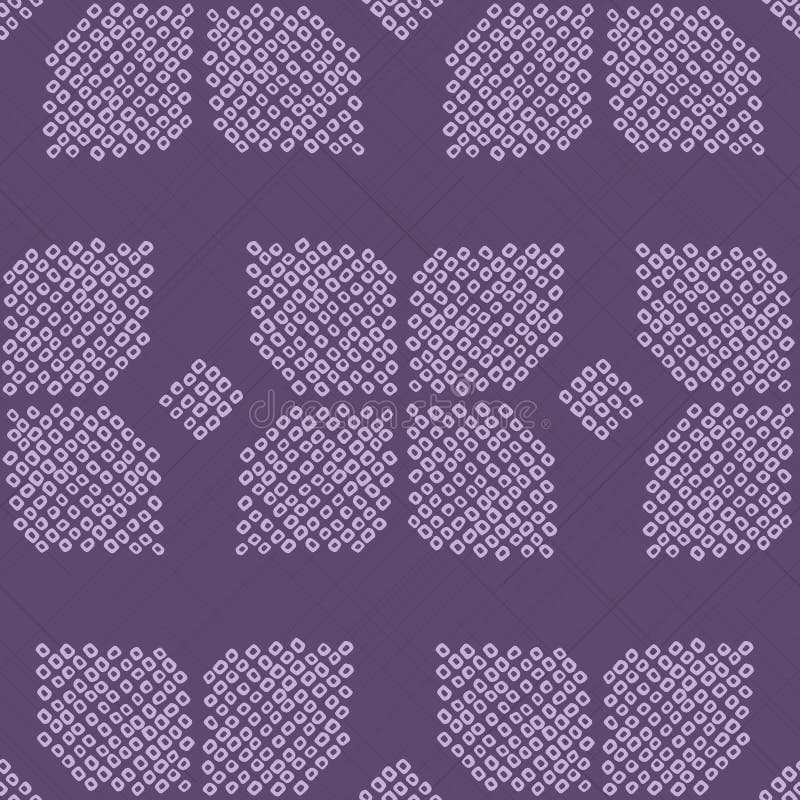 Μοτίβο Boho Ιαπωνικό Shibori πρότυπο άνευ ραφής διανυσματική απεικόνιση Μοτίβο Boho Ιαπωνικό Shibori πρότυπο άνευ ραφής διανυσματική απεικόνιση