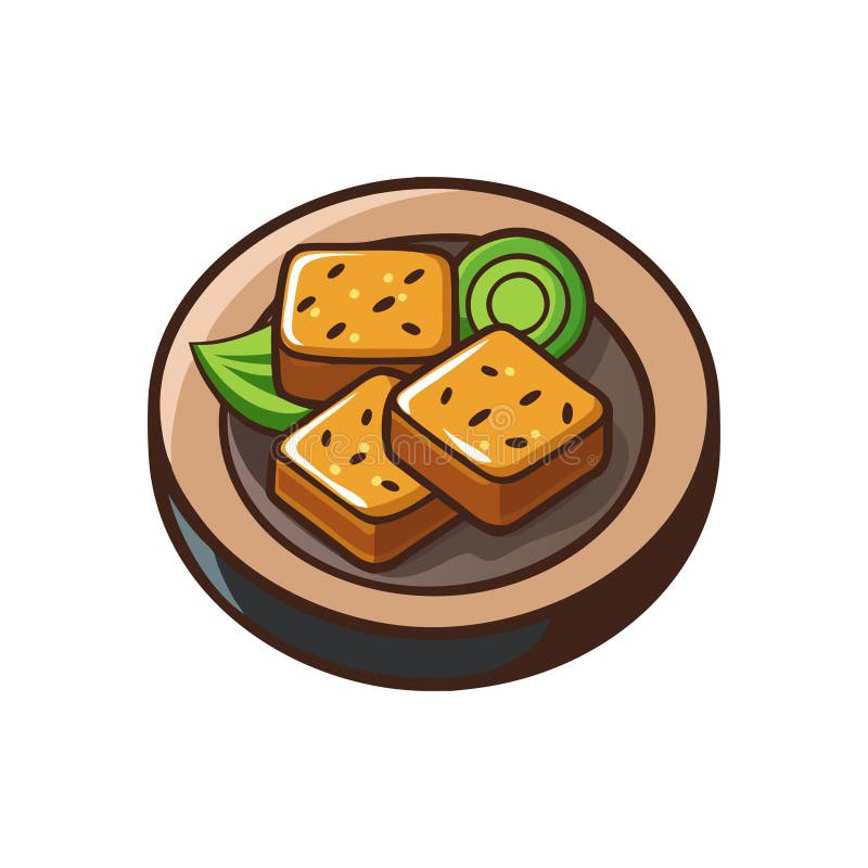 μουθηροπόρος ψητό τόφου με σάλτσα teriyaki ελεύθερη απεικόνιση δικαιώματος