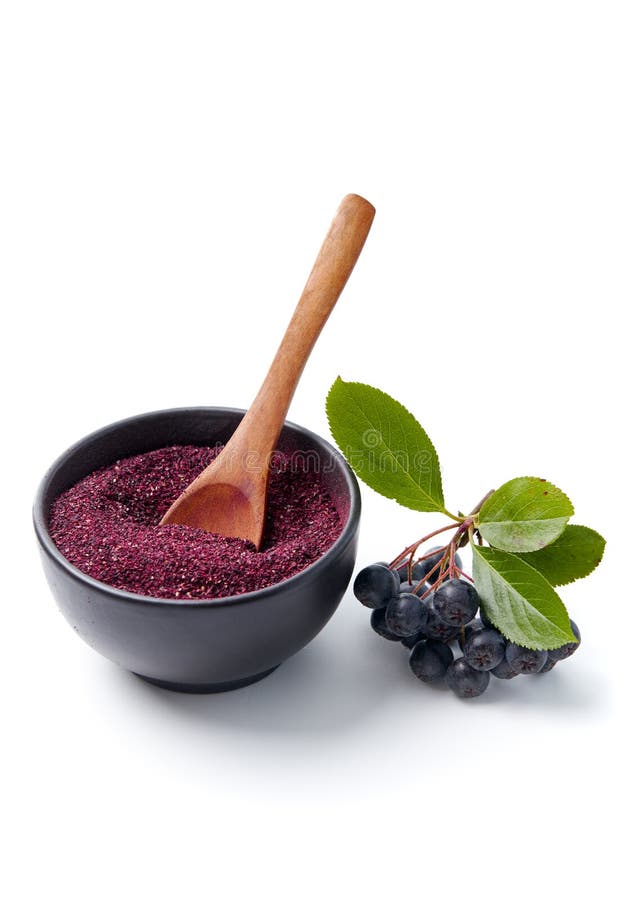 Μούρα και σκόνη Aronia στοκ φωτογραφία με δικαίωμα ελεύθερης χρήσης Μούρα και σκόνη Aronia στοκ φωτογραφία με δικαίωμα ελεύθερης χρήσης