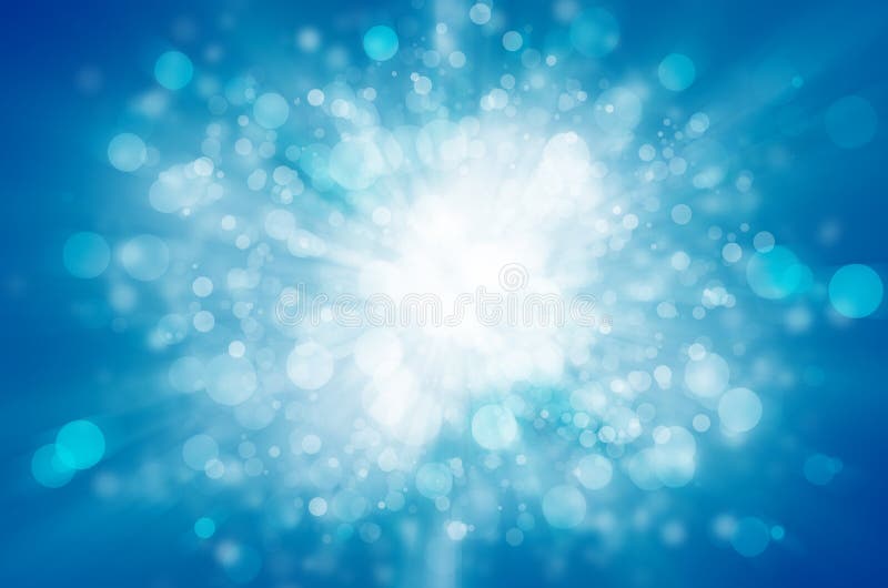 Μπλε αφηρημένο ελαφρύ υπόβαθρο bokeh στοκ φωτογραφία με δικαίωμα ελεύθερης χρήσης