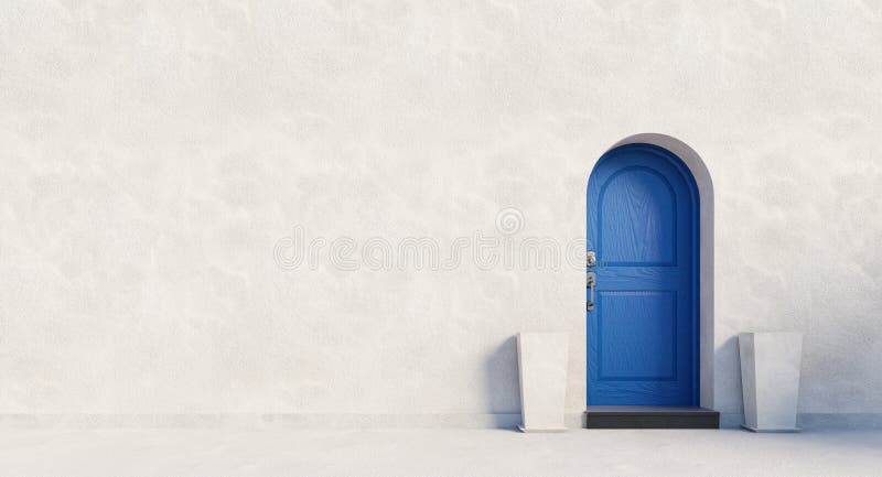 Μπλε βρετανική πόρτα σπιτιών στοκ εικόνα