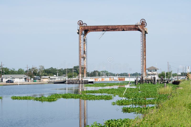 Typical Scenery of Bayou Lafourche in South Louisiana. Typical Scenery of Bayou Lafourche in South Louisiana