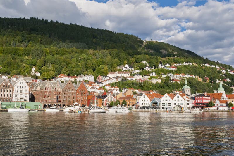 Bergen (Norway) view with typical houses. Bergen (Norway) view with typical houses