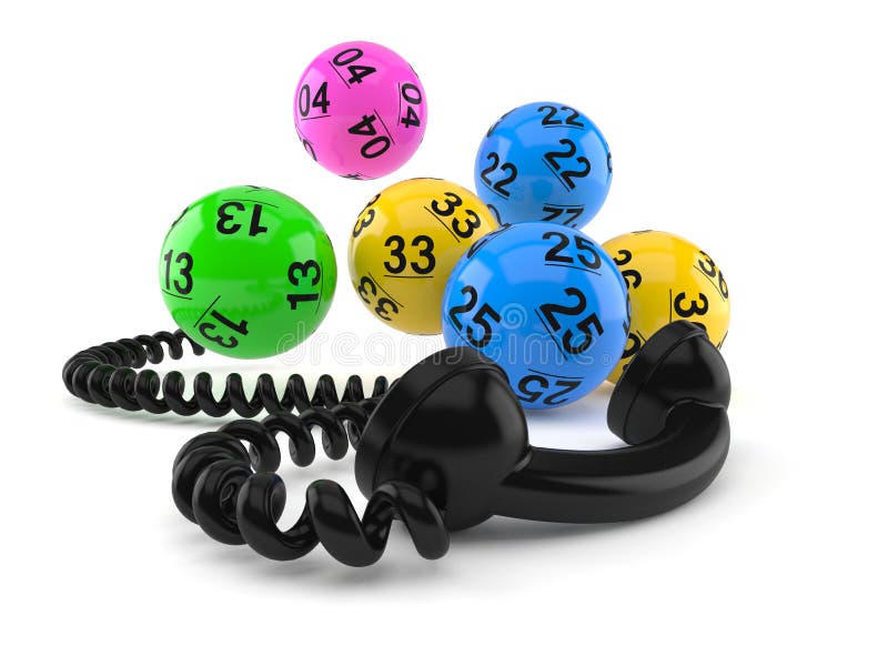 Μπαλάκια Lotto με ακουστικά τηλεφώνου διανυσματική απεικόνιση