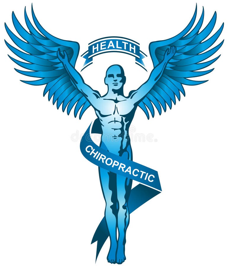 μπλε chiropractic λογότυπο ελεύθερη απεικόνιση δικαιώματος μπλε chiropractic λογότυπο ελεύθερη απεικόνιση δικαιώματος
