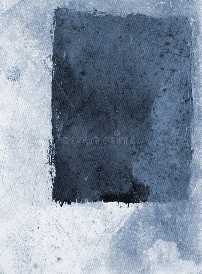 Mixed media illustration of vintage blank paper stained in blue. Mixed media illustration of vintage blank paper stained in blue