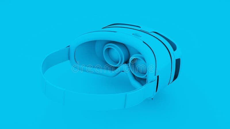 Blue Virtual Reality Glasses. 3D Illustration. Blue Virtual Reality Glasses. 3D Illustration.