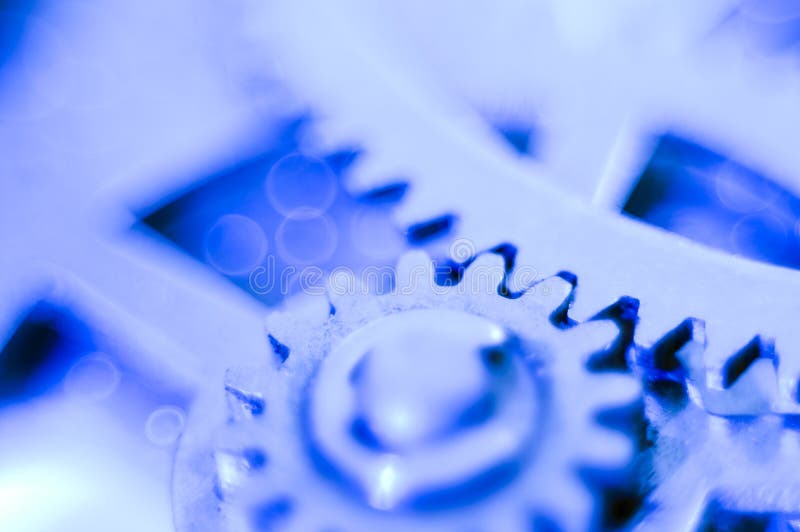 Detail of gear wheels of mechanical clock. Detail of gear wheels of mechanical clock