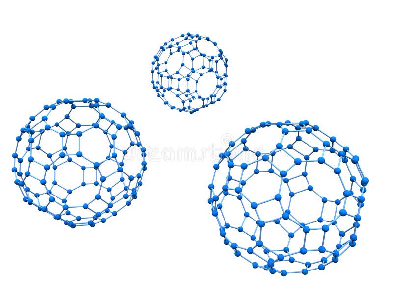 Logo Three Blue molecules over white background. Logo Three Blue molecules over white background