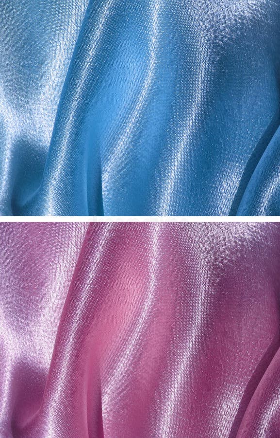 Set of two satin backgrounds with drapery - blue and pink. Set of two satin backgrounds with drapery - blue and pink