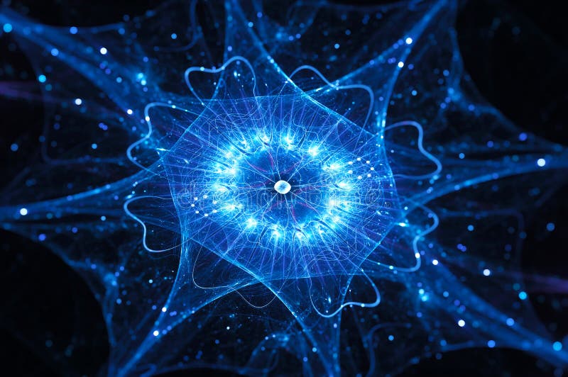 μπλε φουτουριστικός quantum computer processor ελεύθερη απεικόνιση δικαιώματος