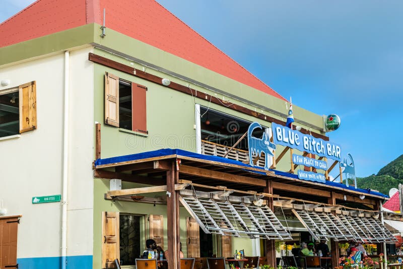 Μπλε φραγμός σκυλών σε Philipsburg Sint Maarten στοκ φωτογραφία με δικαίωμα ελεύθερης χρήσης Μπλε φραγμός σκυλών σε Philipsburg Sint Maarten στοκ φωτογραφία με δικαίωμα ελεύθερης χρήσης