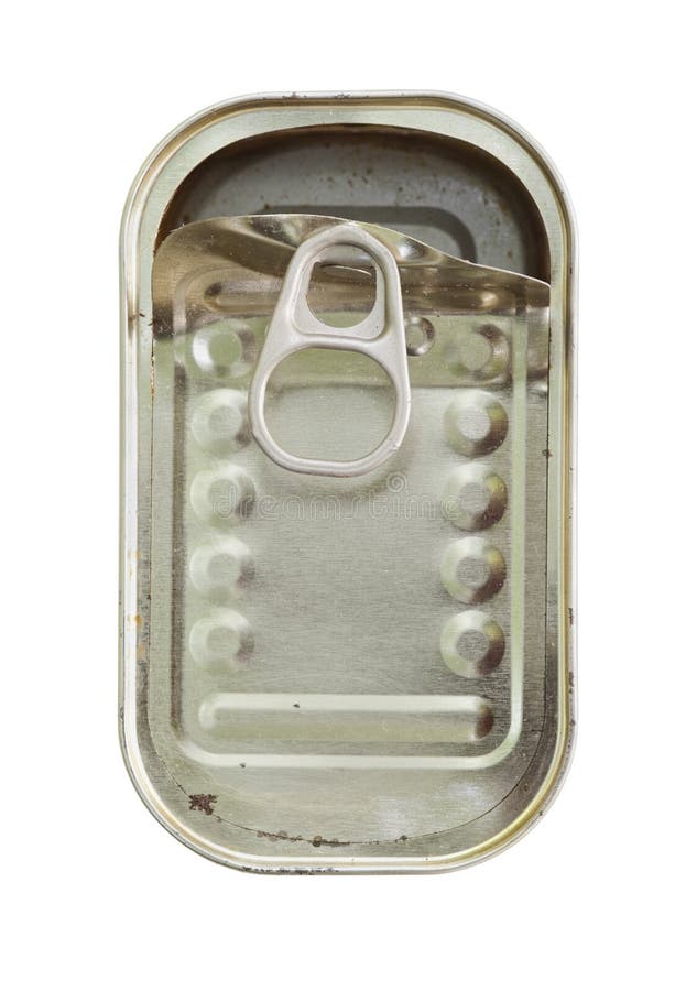 Image of the open empty can - empty tin can. Image of the open empty can - empty tin can