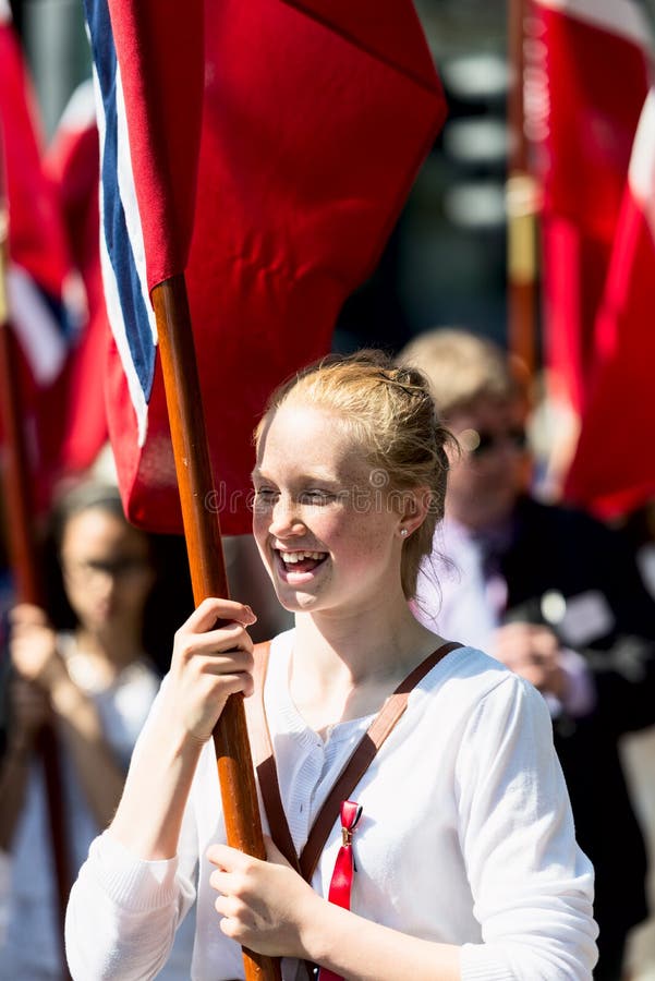 OSLO - MAY 17: Norwegian Constitution Day is the National Day of Norway and is an official national holiday observed on May 17 each year. Pictured on May 17, 2014. OSLO - MAY 17: Norwegian Constitution Day is the National Day of Norway and is an official national holiday observed on May 17 each year. Pictured on May 17, 2014
