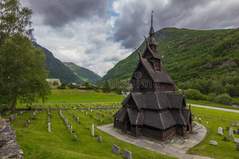 Front view of the fantastic Borgund Stave Church, Norway. Front view of the fantastic Borgund Stave Church, Norway