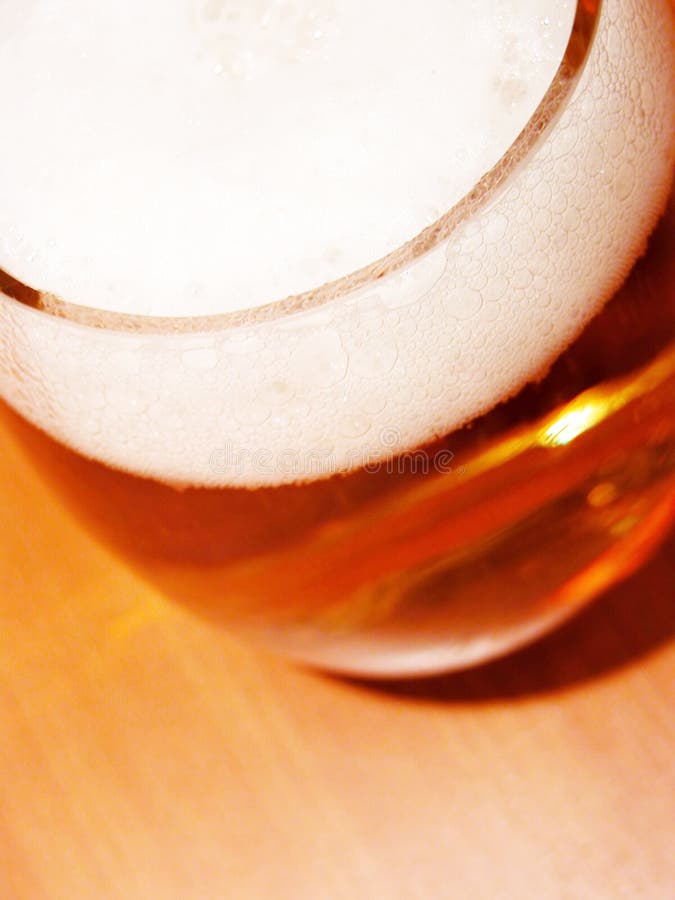 Closeup of a glass full of beer. Closeup of a glass full of beer.