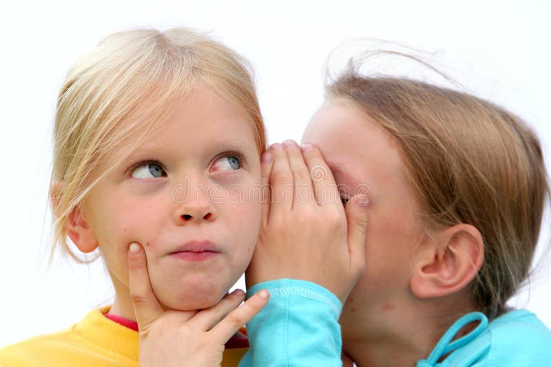 One girl giving the other an earful. One girl giving the other an earful