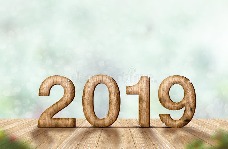 Νέα τρισδιάστατη απόδοση αριθμού έτους 2019 ξύλινη στον ξύλινο πίνακα α σανίδων στοκ φωτογραφία Νέα τρισδιάστατη απόδοση αριθμού έτους 2019 ξύλινη στον ξύλινο πίνακα α σανίδων στοκ φωτογραφία
