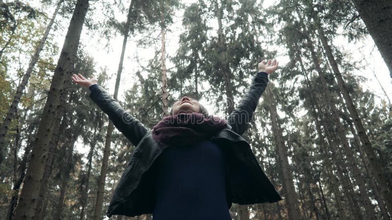 Νέα όμορφη γυναίκα που περπατά στο πάρκο φθινοπώρου Κορίτσι που περπατά στο δάσος το φθινόπωρο, έννοια τρόπου ζωής στοκ φωτογραφία με δικαίωμα ελεύθερης χρήσης Νέα όμορφη γυναίκα που περπατά στο πάρκο φθινοπώρου Κορίτσι που περπατά στο δάσος το φθινόπωρο, έννοια τρόπου ζωής στοκ φωτογραφία με δικαίωμα ελεύθερης χρήσης