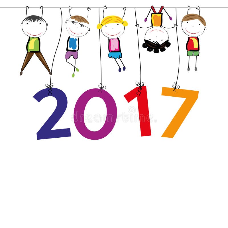 Νέο έτος 2017 διανυσματική απεικόνιση Νέο έτος 2017 διανυσματική απεικόνιση