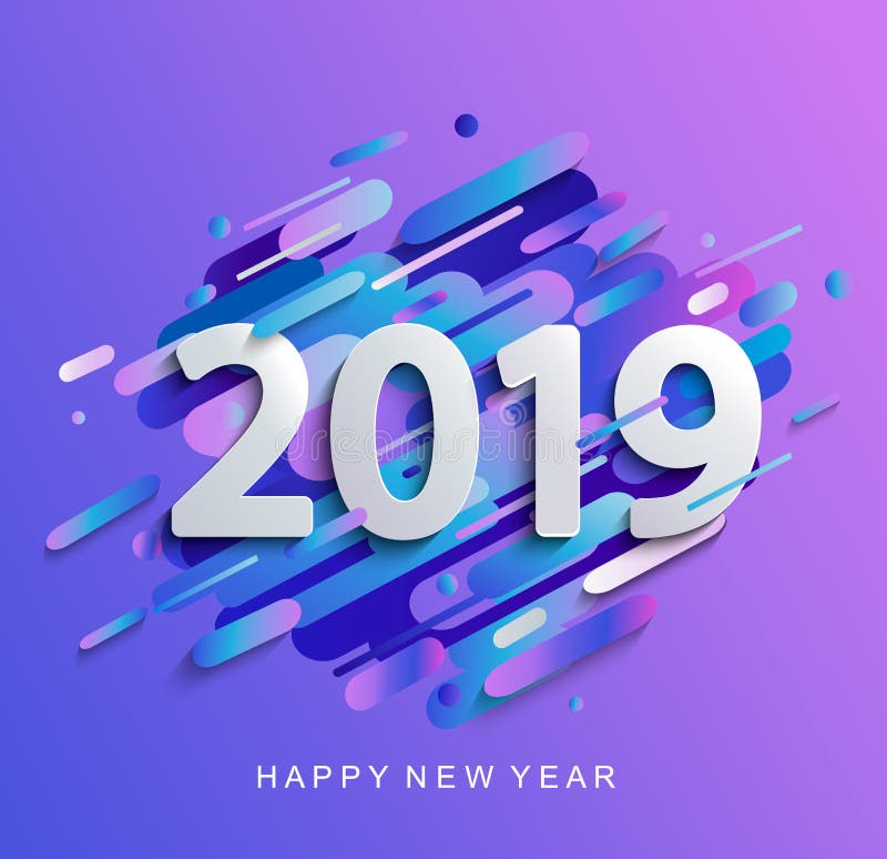 Νέο έτος 2019 στο σύγχρονο υπόβαθρο κινήσεων κλίσης ελεύθερη απεικόνιση δικαιώματος Νέο έτος 2019 στο σύγχρονο υπόβαθρο κινήσεων κλίσης ελεύθερη απεικόνιση δικαιώματος