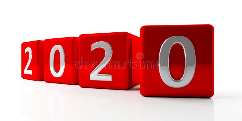 Νέο έτος 2020 ψηφία στους κόκκινους κύβους που απομονώνονται στο άσπρο υπόβαθρο τρισδιάστατη απεικόνιση ελεύθερη απεικόνιση δικαιώματος Νέο έτος 2020 ψηφία στους κόκκινους κύβους που απομονώνονται στο άσπρο υπόβαθρο τρισδιάστατη απεικόνιση ελεύθερη απεικόνιση δικαιώματος
