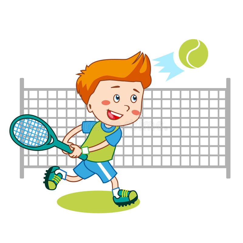 Young Boy. Boy Playing Tennis. Kids Tennis. Vector Illustration on White Background. Tennis in College. Tennis For Beginners. Tennis Tips. Player. Young Sportsman. Trainee. Happy Player. Junior. Young Boy. Boy Playing Tennis. Kids Tennis. Vector Illustration on White Background. Tennis in College. Tennis For Beginners. Tennis Tips. Player. Young Sportsman. Trainee. Happy Player. Junior.