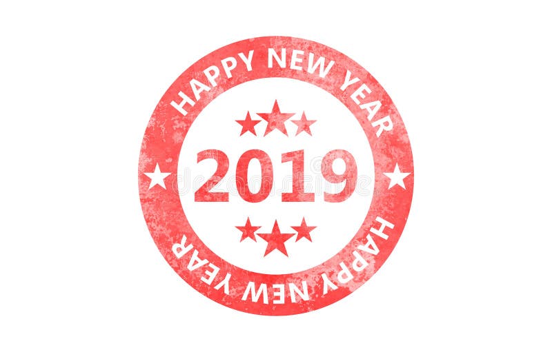 2019 νέο κόκκινο στρογγυλό γραμματόσημο έτους που απομονώνεται στο άσπρο υπόβαθρο τρισδιάστατη απεικόνιση διανυσματική απεικόνιση 2019 νέο κόκκινο στρογγυλό γραμματόσημο έτους που απομονώνεται στο άσπρο υπόβαθρο τρισδιάστατη απεικόνιση διανυσματική απεικόνιση