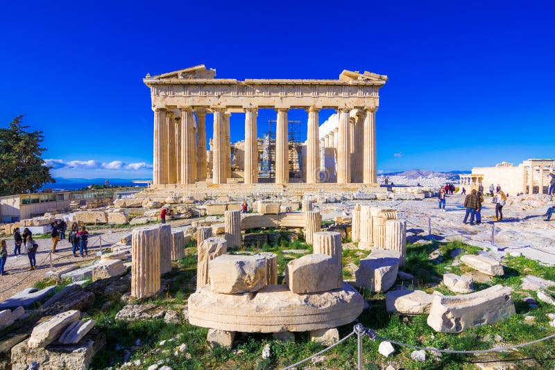 Ναός Parthenon στην ακρόπολη στην Αθήνα, Ελλάδα στοκ εικόνες