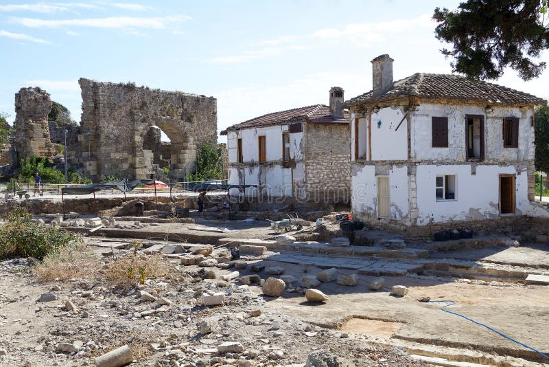 Ναός του Απόλλωνα στην αρχαία πόλη της Πλάτης Τουρκίας στοκ εικόνα με δικαίωμα ελεύθερης χρήσης