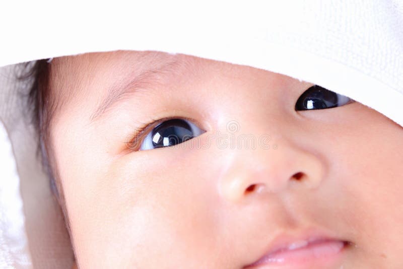 Closeup of a newborn baby face. Closeup of a newborn baby face.