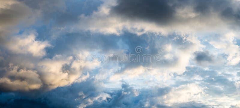 Image of cloudy evening sky. Image of cloudy evening sky