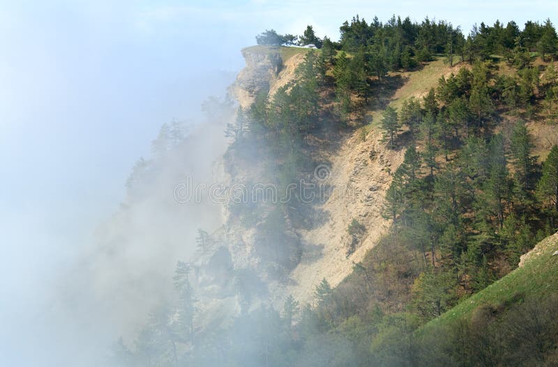 Cloudy Aj-Petri Mountain top view (Crimea, Ukraine). Cloudy Aj-Petri Mountain top view (Crimea, Ukraine)