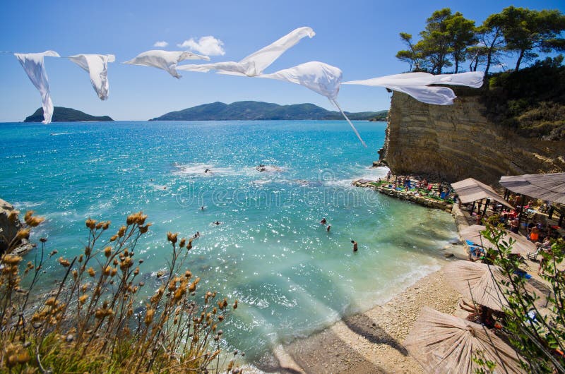 Νησί καμεών με τη διάσημη παραλία, Ζάκυνθος, Ελλάδα στοκ εικόνα Νησί καμεών με τη διάσημη παραλία, Ζάκυνθος, Ελλάδα στοκ εικόνα
