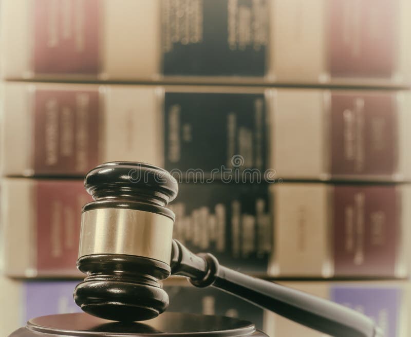 Νομικά έννοιας gavel και νόμου βιβλία στοκ φωτογραφίες