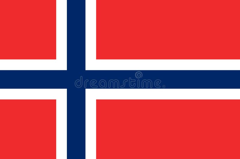 Norwegian national flag, official flag of norway accurate colors, true color. Norwegian national flag, official flag of norway accurate colors, true color