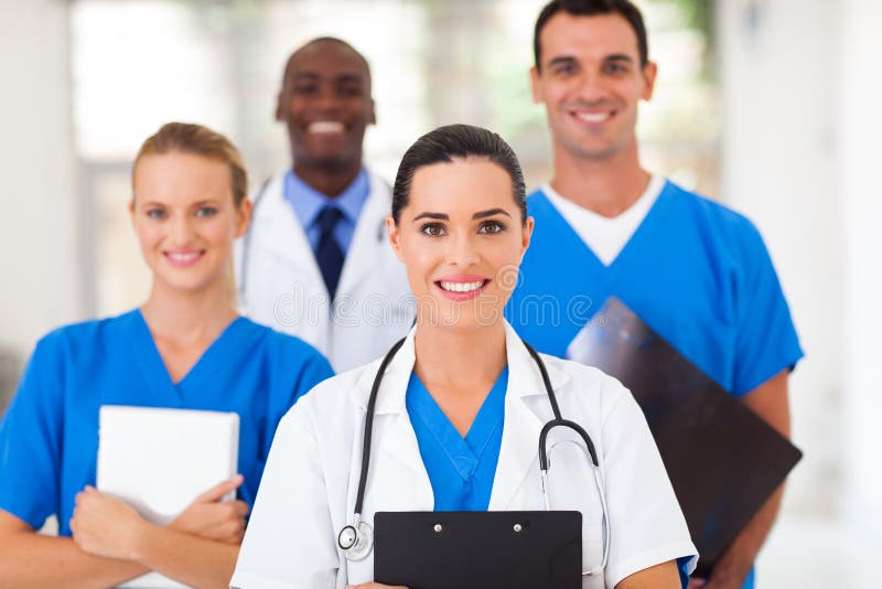 Group of healthcare professionals in hospital. Group of healthcare professionals in hospital