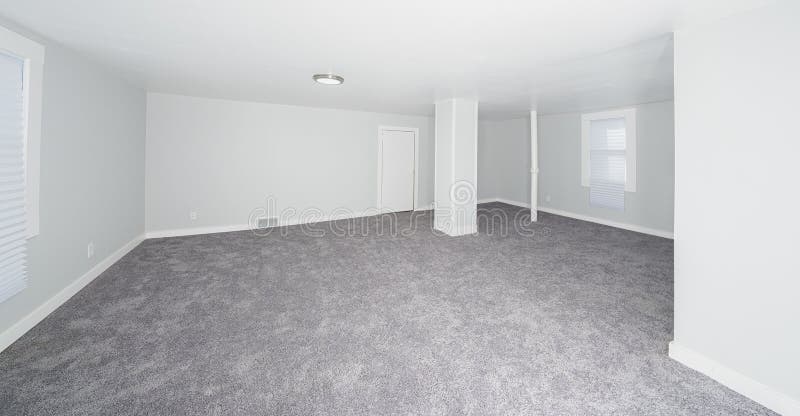 Older home has basement renovated with new carpet that has been professionally installed. Older home has basement renovated with new carpet that has been professionally installed