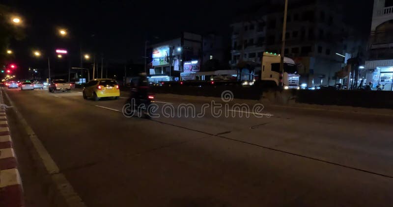 νυχτερινή κυκλοφορία μπανγκόκ ταϊλάνδη απόθεμα βίντεο
