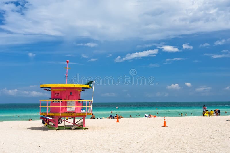 Lifeguard stand, South Beach, Miami, Florida. Lifeguard stand, South Beach, Miami, Florida