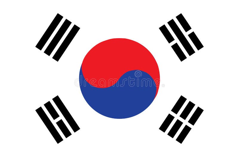 Flag of South Korea. Accurate dimensions, element proportions and colors. Flag of South Korea. Accurate dimensions, element proportions and colors.