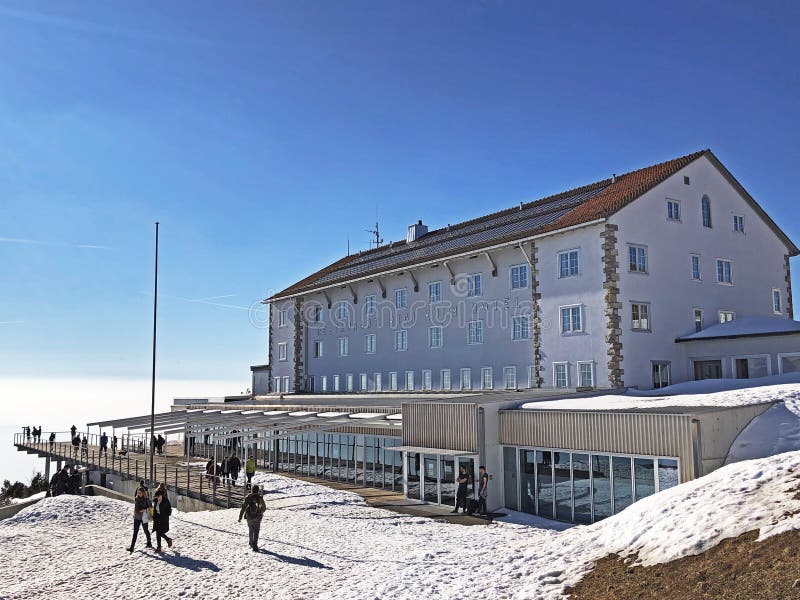 Ξενοδοχείο Rigi Kulm ή Berghotel Rigi Kulm βουνών στοκ εικόνες
