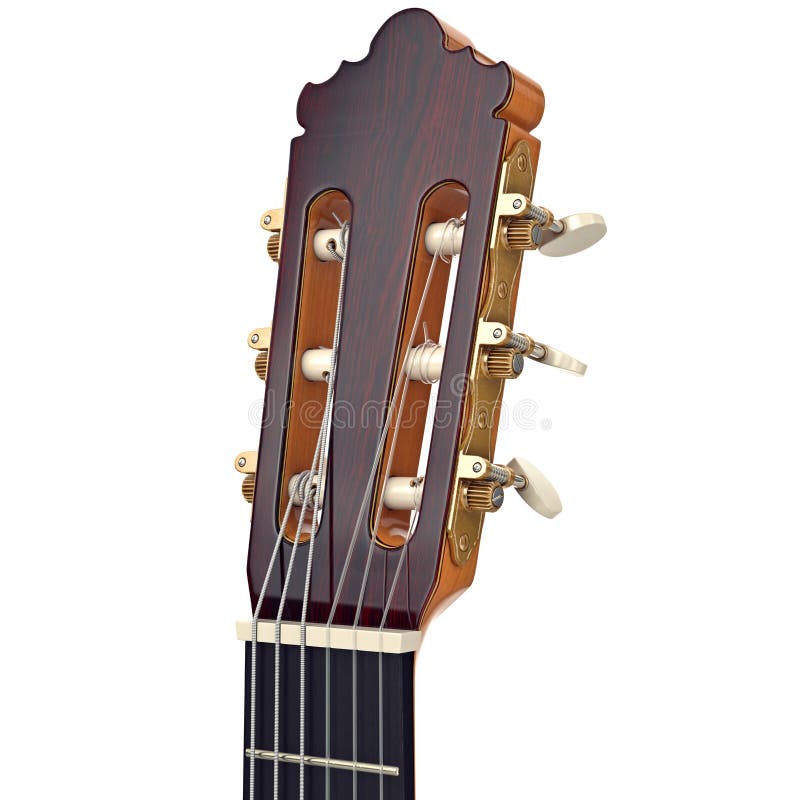 Ξύλινο σταθερό μέρος τόρνου κιθάρων fingerboard, στενή άποψη απεικόνιση αποθεμάτων Ξύλινο σταθερό μέρος τόρνου κιθάρων fingerboard, στενή άποψη απεικόνιση αποθεμάτων